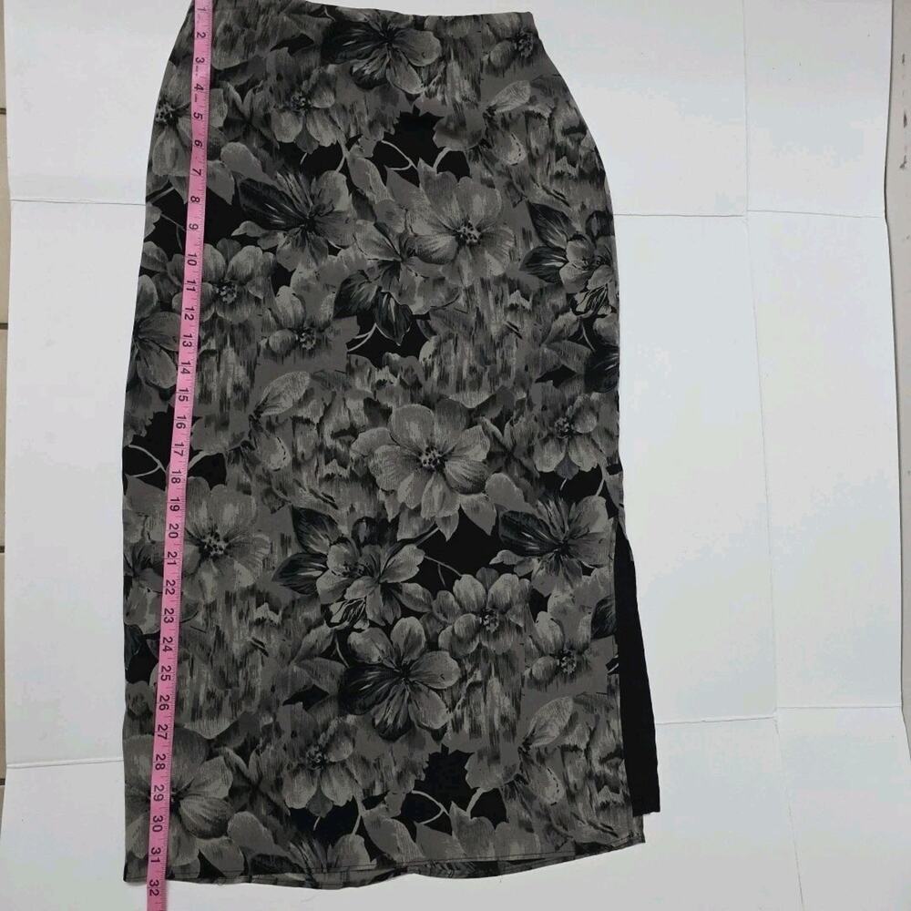 Laura Scott Petite 2 Pc Floral Sleeveless Top + Skirt Set Career Office Gray 6P - Picture 11 of 11